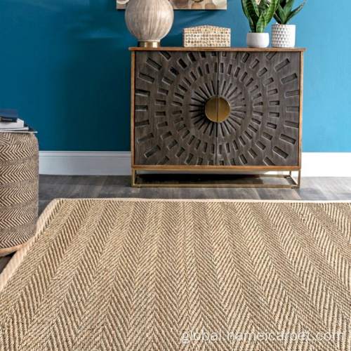 Straw Rug Mat Natural seagrass straw mat floor rug carpet Manufactory